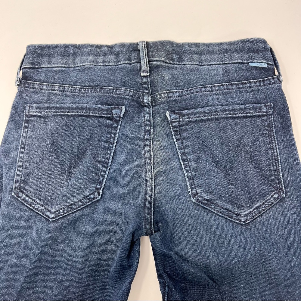 Mother The Looked Ankle Fray Film At 11 Dark Blue Jeans Size 26 - Picture 6 of 8
